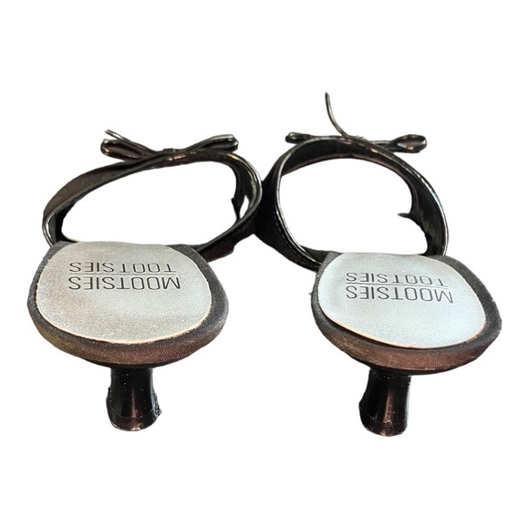 Mootsies Tootsies Black Fabric Slide Sandals 8W - Picture 6 of 9